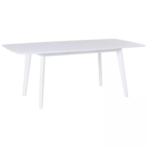 Beliani, Beliani Esstisch weiss 150/195 x 90 cm ausziehbar SANFORD, Beliani - Ausziehbarer Esstisch aus MDF-Platte Skandinavisch SANFORD, One Size, Weiss Bunt