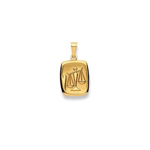 Anhänger Sternzeichen Waage Gelbgold 750, 24x13mm Damen Gelbgold ONE SIZE