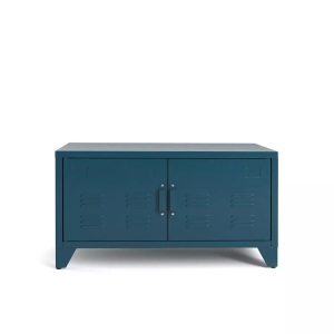 LA REDOUTE INTERIEURS, Sideboard Hiba, 2 Türen, Metall, La Redoute Intérieurs - Niedriger Schrank Hiba mit 2 Türen, One Size, Blau