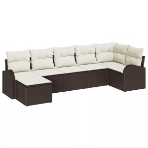 vidaXL, VidaXL - Garten-sofa-set poly-rattan, One Size, Braun