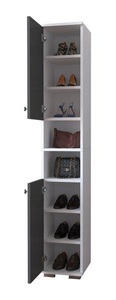 VCM, Holz schmaler Schuhschrank Schuhregal Schrank Dielenmöbel Gados M Holz schmaler Schuhschrank Schuhregal Schrank Dielenmöbel Gados M, VCM - Holz schmaler Schuhschrank Schuhregal Schrank Dielenmöbel Gados M, 30cm, Multicolor