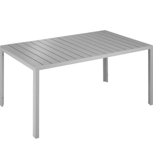 TecTake, Gartentisch Simona Gartentisch Simona, Tectake - Aluminium Gartentisch Bianca höhenverstellbare Füsse 150x90x74,5cm, One Size, Silber