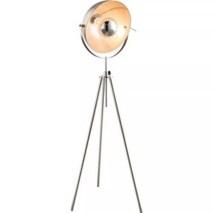 Globo, GLOBO NOSY Stehleuchte nickel matt, nickel matt silber metallic, Schirm schwenkbar, Ka, 