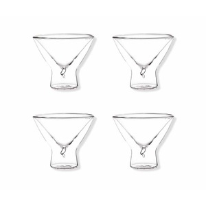 Aulica, Set Von 4 Eisbechern Gläsern, Doppelwandig Unisex ONE SIZE, 