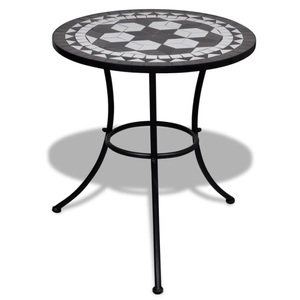 Diverse Hardware, Mosaiktisch 60 cm Schwarz/Weiss