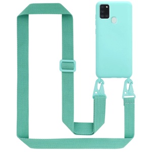 Cadorabo, Handy Kette für Samsung Galaxy A21s Silikon Schutzhülle, Cadorabo - Handy Kette für Samsung Galaxy A21s Silikon Schutzhülle, Türkisblau