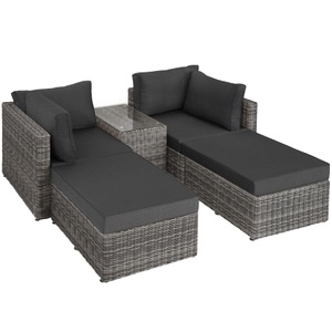 TecTake, Rattan Lounge mit Aluminiumgestell San Domino Rattan Lounge mit Aluminiumgestell San Domino