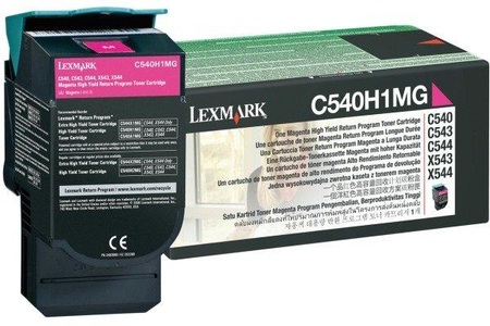 Lexmark, Lexmark C540H1Mg magenta Toner-Modul, Lexmark Toner, rot, Prebate, C540H1MG, (2'000 Seiten)