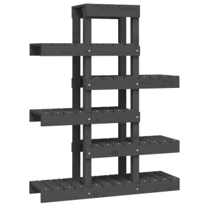 vidaXL, vidaXL Pflanzenständer Grau 85x25x109,5 cm Massivholz Kiefer, vidaXL Pflanzenständer Grau 85x25x109,5 cm Massivholz Kiefer