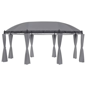 vidaXL, vidaXL Pavillon mit Vorhängen 520x349x255 cm Anthrazit