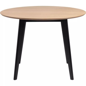 mutoni scandi, Esstisch Enrico Eiche Rubberwood rund 105x105, AC Design Beistelltisch »Roxby Ø 105 x 76 cm Nature/Schwarz«