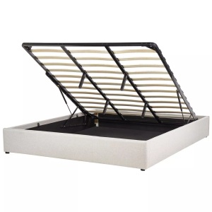 Beliani, Bett mit Lattenrost aus Polyester Modern DINAN Bett mit Lattenrost aus Polyester Modern DINAN