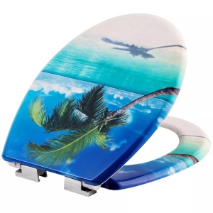 TecTake, WC Sitz mit Motiv, 