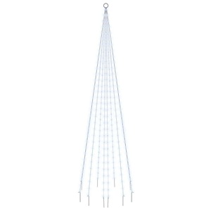 vidaXL, vidaXL LED-Weihnachtsbaum für Fahnenmast Kaltweiß 310 LEDs 300 cm, vidaXL LED-Weihnachtsbaum für Fahnenmast Kaltweiß 310 LEDs 300 cm
