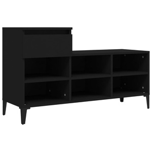 vidaXL, vidaXL Schuhregal Schwarz 102x36x60 cm Holzwerkstoff