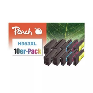 Peach, Peach 10er-Pack Tintenpatronen kompatibel zu No. 953XL, Peach Tinte HP No 953XL 4x BK,2x C, 2x M, 2x Y