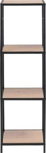 Actona, Actona - Bücherregal Seaford - Hellbraun und Schwarz, AC Design Regal »Seaford 35 x 37 x 119,5 cm, Nature/Schwarz«