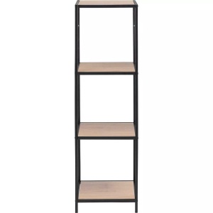 Actona, Actona - Bücherregal Seaford - Hellbraun und Schwarz, AC Design Regal »Seaford 35 x 37 x 119,5 cm, Nature/Schwarz«