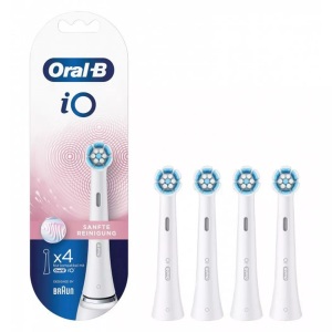 Oral-B, Oral-B iO Sanfte Reinigung 4er Aufsteckbürsten, Oral-B Zahnbürstenkopf iO Sanfte Reinigung 4 Stück