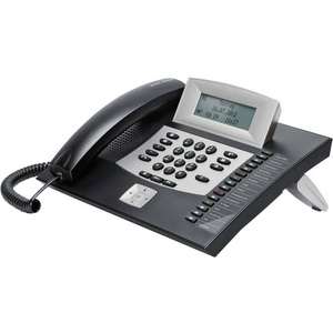 undefined, Auerswald COMfortel 1600 (ISDN) schwarz, Auerswald COMfortel 1600 Systemtelefon, ISDN Headsetanschluss, Freisprechen, Touchscreen Beleuchtetes Display Schwarz,