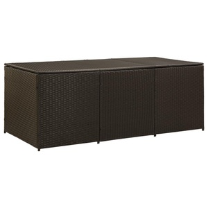 vidaXL, vidaXL Gartenbox Poly Rattan 180x90x75 cm Braun, 