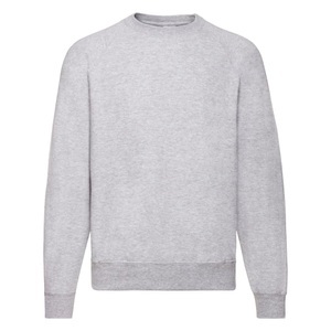 Fruit Of The Loom, Fruit of the Loom Rundhalspullover »Belcoro® Pullover / Sweatshirt«, Fruit of the Loom - Raglanärmeln Belcoro® Sweatshirt, für Herren, Grau, Größe M