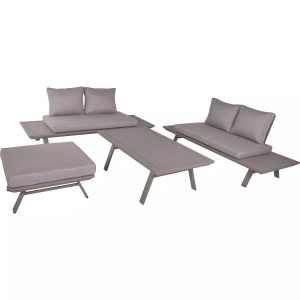 mutoni, Gartenlounge Celia (4-er Set) Unisex Grau ONE SIZE, 