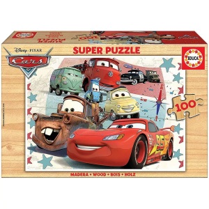 CARLETTO, Carletto 9216800 - Educa, Disney, Cars, SUPER PUZZLE, Holz-Puzzle,, Educa - Puzzle Disney Cars (100Teile)