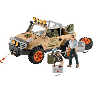 Schleich, Schleich® Spielzeug-Auto »Wild Life, Geländewagen mit Seilwinde (42410)«, (Set), Schleich Wild Life 42410 - Geländewagen mit Seilwinde, Geländewagen, Jeep