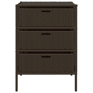 vidaXL, vidaXL Gartenschrank Braun 55x59x80 cm Poly Rattan, vidaXL Gartenschrank Braun 55x59x80 cm Poly Rattan