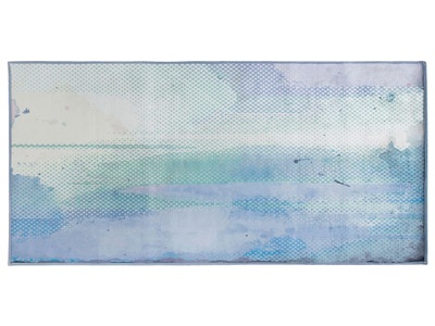 Beliani, Beliani Teppich blau-grün 80 x 150 cm SUSUZ, Beliani - Teppich aus Polyester Modern SUSUZ, 150 cm, Dunkelblau