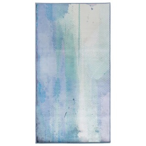 Beliani, Beliani Teppich blau-grün 80 x 150 cm SUSUZ, Beliani - Teppich aus Polyester Modern SUSUZ, 150 cm, Dunkelblau