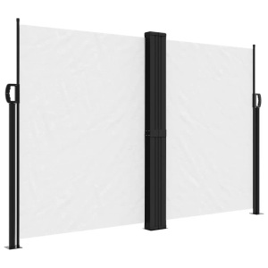 vidaXL, vidaXL Seitenmarkise Ausziehbar Weiß 160x600 cm, vidaXL Seitenmarkise Ausziehbar Weiß 160x600 cm