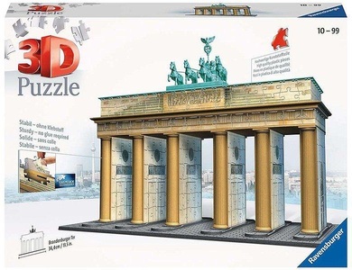 Ravensburger, RAVENSBURGER Puzzle 3D 324 Teile Brandenburger Tor-Berlin, Brandenburger Tor-Berlin, 3D Puzzle-Bauwerke (Ravensburger 12551)