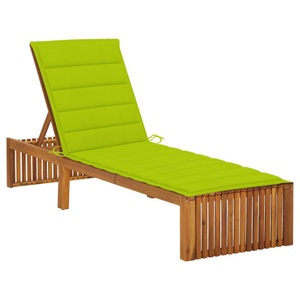 vidaXL, vidaXL Sonnenliege mit Auflage Akazie Massivholz, vidaXL Sonnenliege mit Auflage Akazie Massivholz