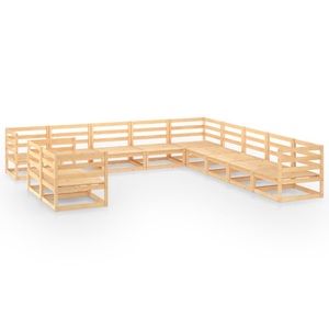 vidaXL, vidaXL 11-tlg. Garten-Lounge-Set Massivholz Kiefer, vidaXL 11-tlg. Garten-Lounge-Set Massivholz Kiefer