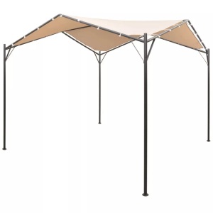 vidaXL, vidaXL Pavilion Partyzelt Überdachung 3x3 m Stahl Beige