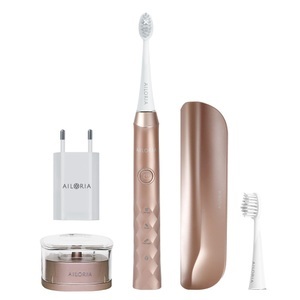 Ailoria, Ailoria SHINE BRIGHT Schallzahnbürste inkl. 2 Bürstenköpfe rosegold, AILORIA - SHINE BRIGHT USB-Schallzahnbürste Limited Edition, One Size, Roségold