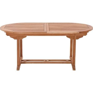 Mobilia, Mobilia - Gartentisch, 180x100 cm oval, ausziehbar, Teak - natur, Gartentisch Teak ausziehbar oval 180-240x100