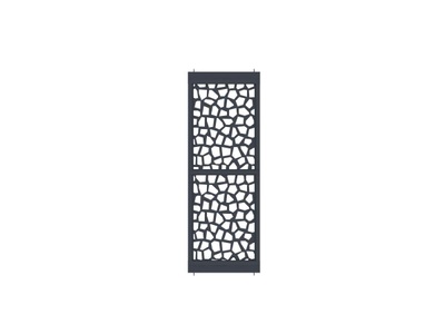 Vente-unique, Raumteiler für Innenräume höhenverstellbar - 88 x 245 cm - Stahl - Anthrazit - LADUNA Raumteiler für Innenräume höhenverstellbar - 88 x 245 cm - Stahl - Anthrazit - LADUNA, 