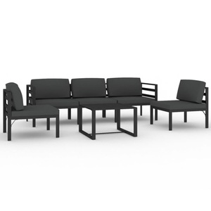 vidaXL, vidaXL 6-tlg. Garten-Lounge-Set mit Kissen Aluminium Anthrazit