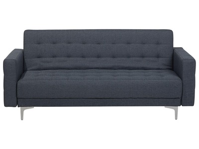 Beliani, Beliani 3-Sitzer Sofa Polsterbezug dunkelgrau ABERDEEN, Beliani - 3 Sitzer Sofa aus Polyester Modern ABERDEEN, One Size, Spacegrau