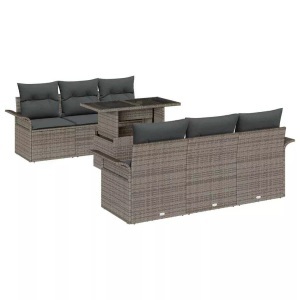 vidaXL, VidaXL - Garten-sofa poly-rattan, One Size, Grau