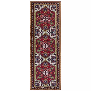 Beliani, Teppich aus Polyester Retro COLACHEL Teppich aus Polyester Retro COLACHEL, Beliani - Teppich aus Polyester Retro COLACHEL, 200 cm, Rot Bunt