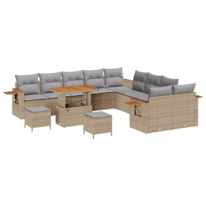 vidaXL, VidaXL - Garten-sofa poly-rattan, One Size, Beige