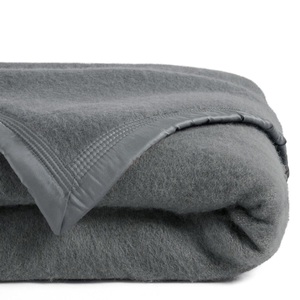 LA REDOUTE INTERIEURS, Decke, reine Woolmark-Schurwolle 600 g/m², La Redoute Intérieurs - Decke, 75 x 100 cm, Grau