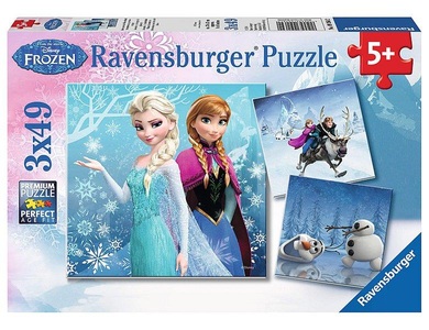 Ravensburger, Puzzle Abenteuer im Winterland, Puzzle ABENTEUER IM WINTERLAND 3x49-teilig