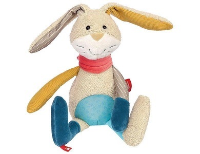 Sigikid, sigikid® Kuscheltier Patchwork Sweety Hase, beige, Kuscheltier PATCHWORK SWEETY - HASE BLAU (31cm)