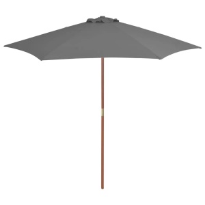 Diverse Hardware, Sonnenschirm mit Holz-Mast 270 cm Anthrazit, vidaXL Sonnenschirm mit Holz-Mast 270 cm Anthrazit
