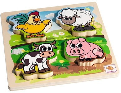 Eichhorn, Eichhorn Fühl-Puzzle mit Stoff, 5-teilig, Eichhorn - Fühl-Puzzle mit Stoff